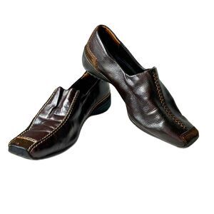 Paul Green Women's Munchen Brown Leather Mismatched Flats Size 5/US 7.5-8
